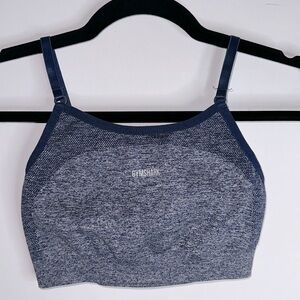 Gymshark Flex Strappy Stretch Navy Marl Sports Bra